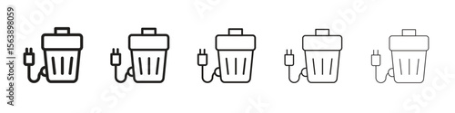 Garbage disposal icons. simple and modern vector icon designs