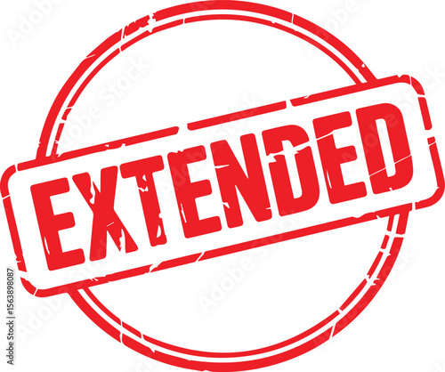 Extended red stamp text vector