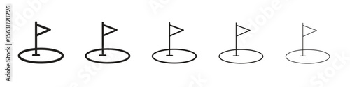 Golf yard icons. simple and modern vector icon designs