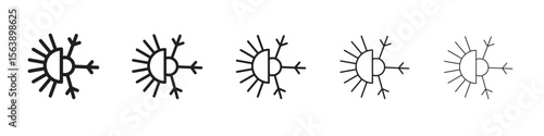 Hot and cold icons. simple and modern vector icon designs