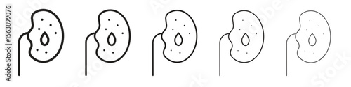 Kidney disease icons. simple and modern vector icon designs