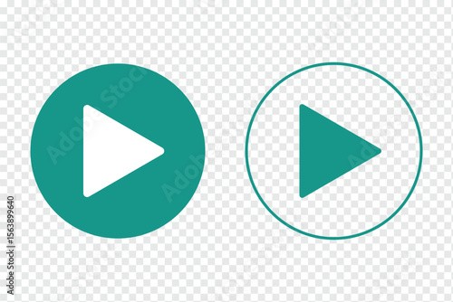 video player button icon. Play button simple vector icon Trendy circle play button icon in flat style. Radio symbol, video player, arrow. eps 10