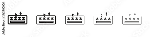 Password phishing icons. simple and modern vector icon designs