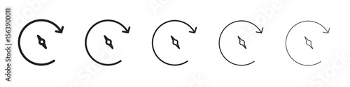 Past icons. simple and modern vector icon designs