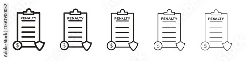 Penalty icons. simple and modern vector icon designs