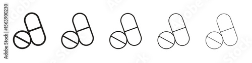 Pills icons. simple and modern vector icon designs