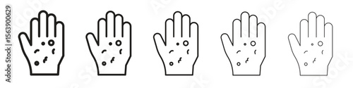 Rash hand icons. simple and modern vector icon designs
