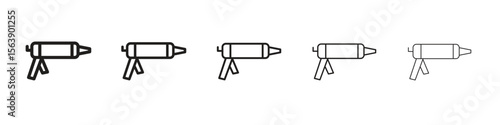 Sealants gun icons. simple and modern vector icon designs