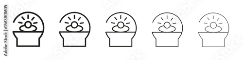 Solarium icons. simple and modern vector icon designs