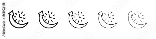 Uptime and downtime icons. simple and modern vector icon designs
