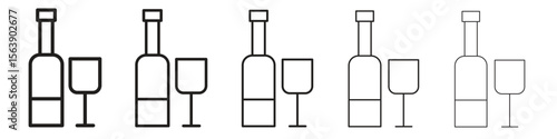 Vodka icons. simple and modern vector icon designs