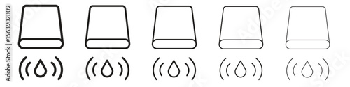 Water sensor icons. simple and modern vector icon designs