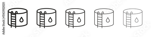 Water tank icons. simple and modern vector icon designs