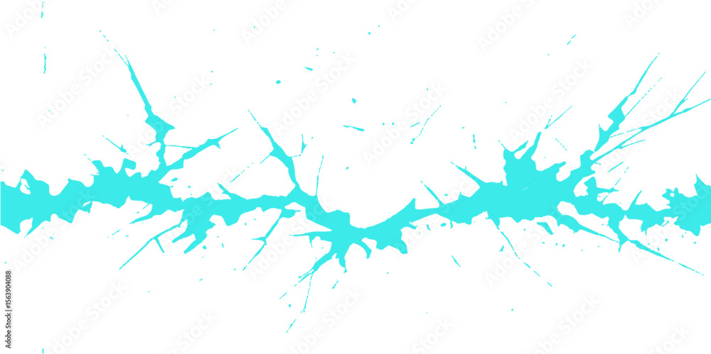 Obraz premium Abstract blue vector background illustration with grunge ink splashes and paint texture