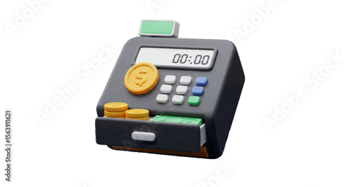 3D icon of a cash register