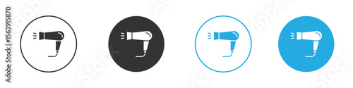 Blow dryer icon solid style. Flat vector illustration.