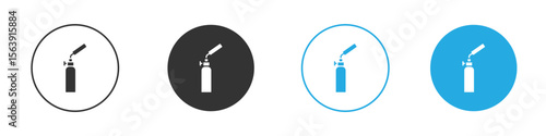 Blowtorch icon solid style. Flat vector illustration.