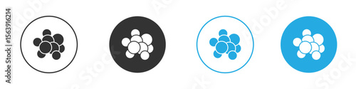 Cancer icon solid style. Flat vector illustration.