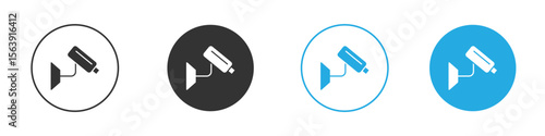 CCTV icon solid style. Flat vector illustration.