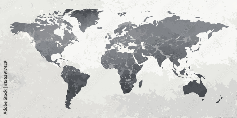 Naklejka premium world map on black background