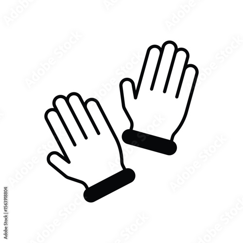 Gardening Gloves Vector icon