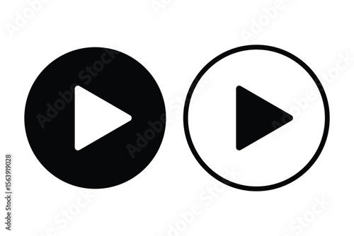 Free Download play button icon. Single and Set , Play button sign and symbol. - GFXLoad