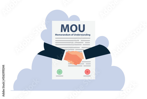 mou, memorandum of understanding legal document agreement stamp