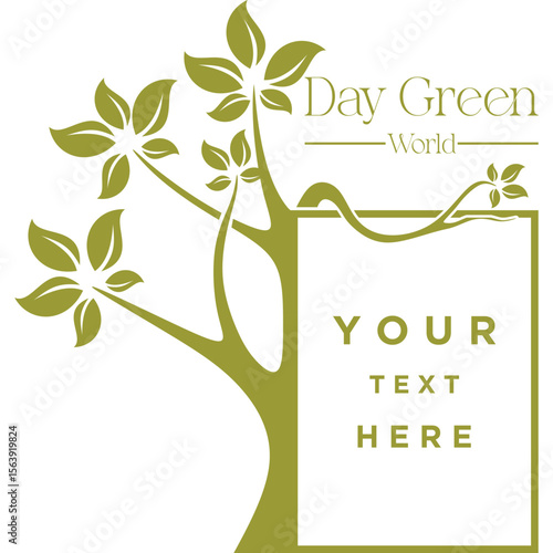 background of sayings and posters about greening.