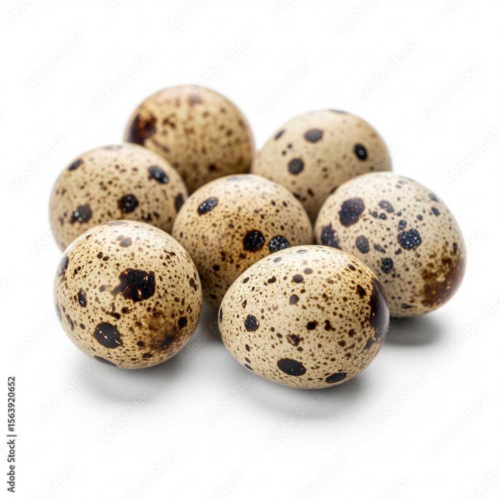Fresh quail eggs isolated on white background Fresh quail eggs isolated on white background