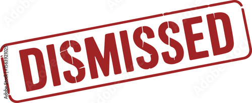 Dismissed red stamp text vector