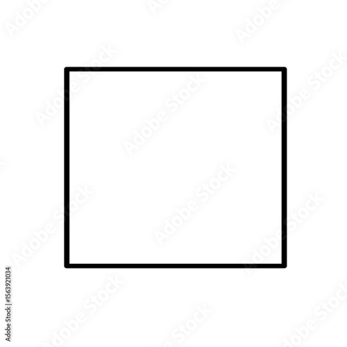 Set of geometric shapes quadrangle, circle icons collection, slightly rounded Vector design on white background.