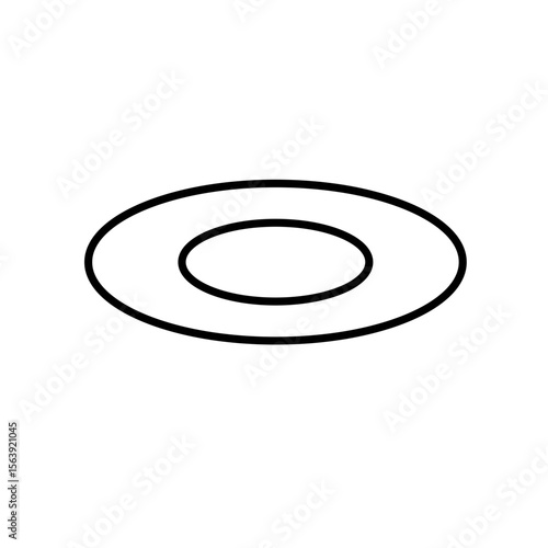 Set of geometric shapes quadrangle, circle icons collection, slightly rounded Vector design on white background.