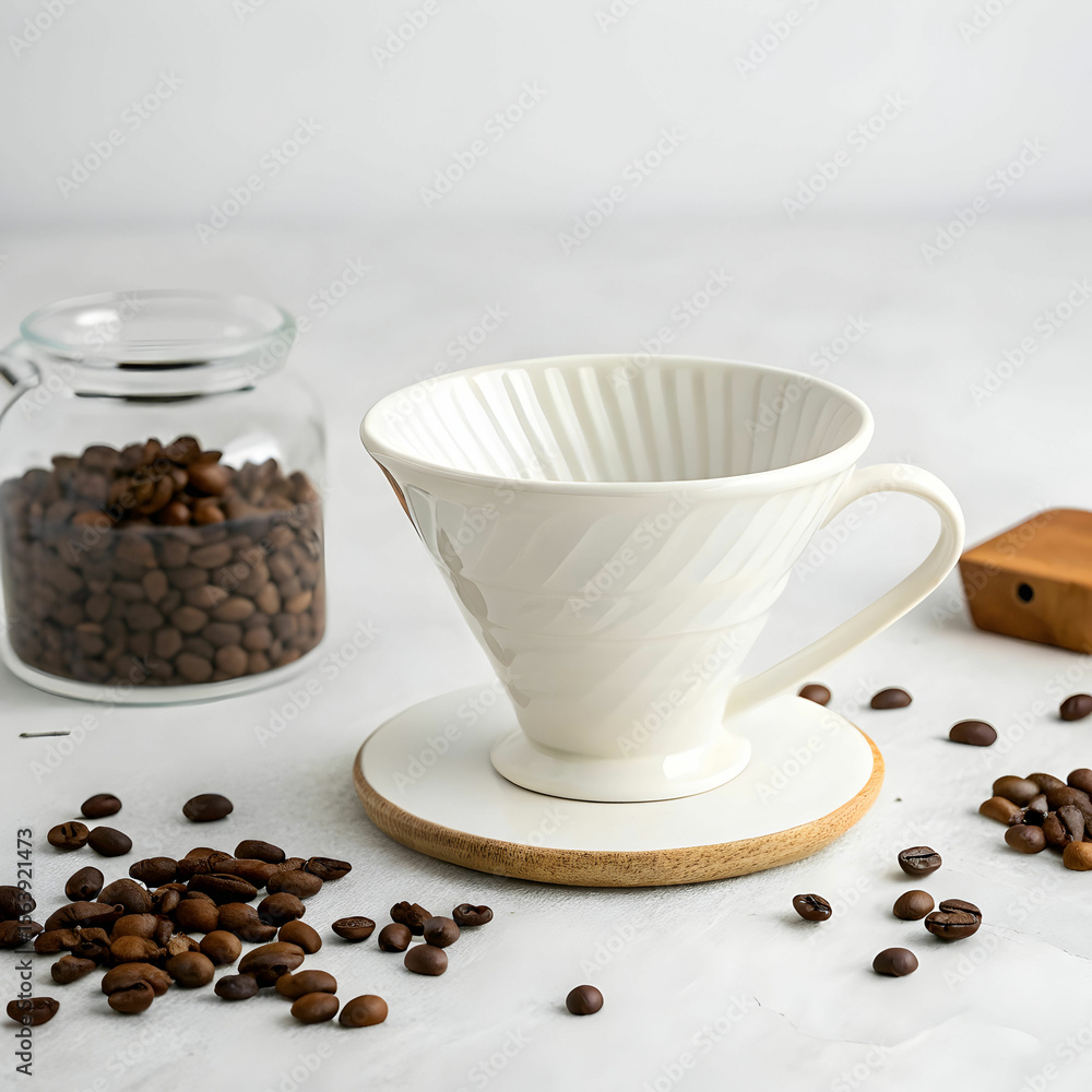 A handcrafted ceramic pour-over coffee dripper for single servings perfect for slow brewing, rich flavor, and minimalist kitchen aesthetics. A handcrafted ceramic pour-over coffee dripper for single servings perfect for slow brewing, rich flavor, and minimalist kitchen aesthetics.