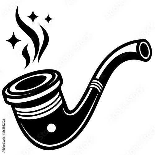 smoking pipe vector illustration