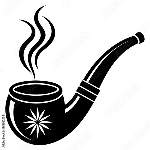 smoking pipe vector illustration