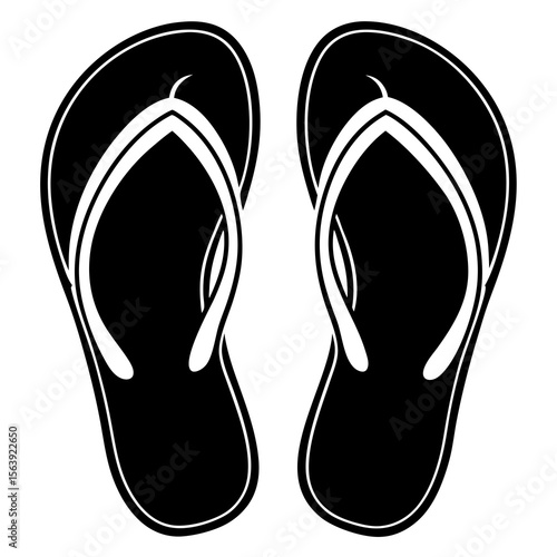 black flip flops