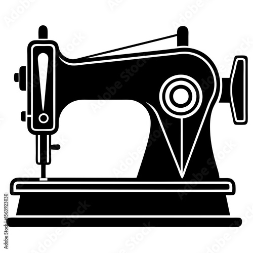 sewing machine isolated on white