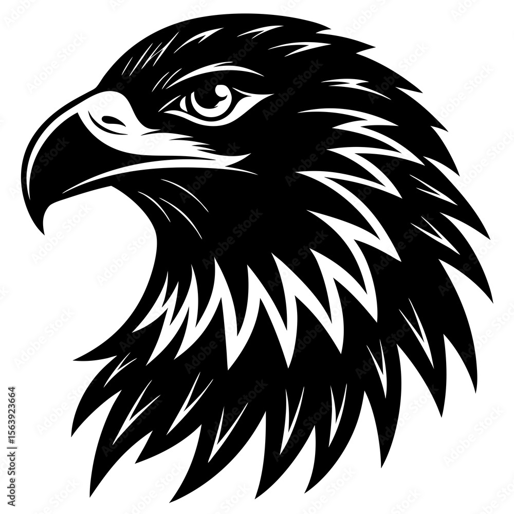 Obraz premium eagle head vector illustration