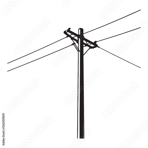 electric pole isolated on white electric pole vector