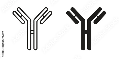 Antibody icon solid style. Flat vector illustration.
