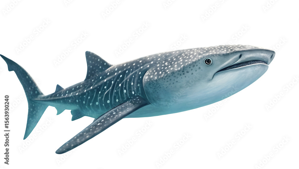 Naklejka premium Great white shark isolated on transparent background