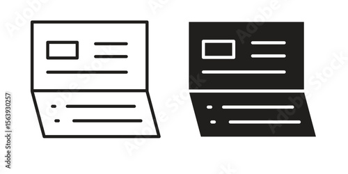 Bankbook icon solid style. Flat vector illustration.