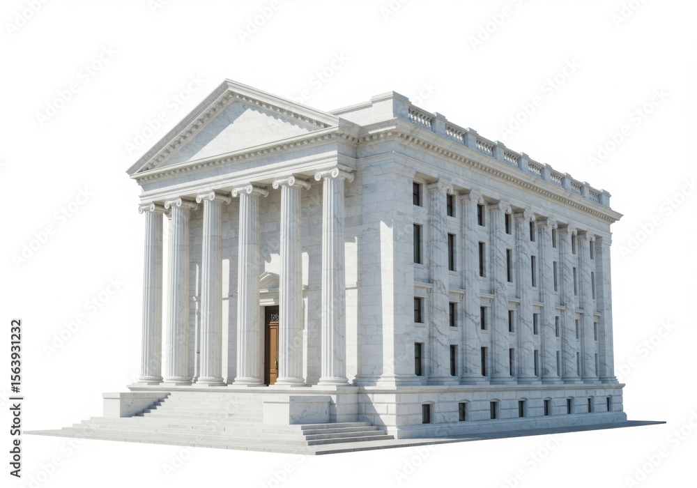 Fototapeta premium Classical building with columns and triangular pediment