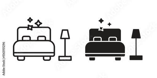 Clean Room icon solid style. Flat vector illustration.
