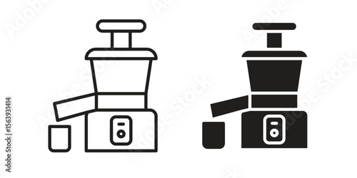 Cold pressed juicer icon solid style. Flat vector illustration.