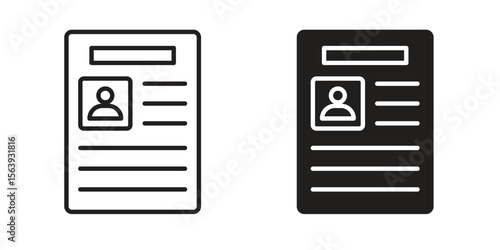 Criminal record icon solid style. Flat vector illustration.