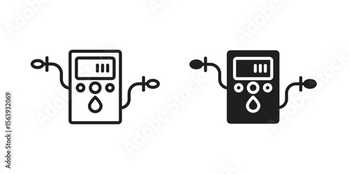 Dialysis icon solid style. Flat vector illustration.
