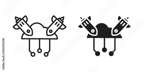 DOS icon solid style. Flat vector illustration.