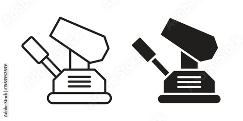 Floor sanding machine icon solid style. Flat vector illustration.