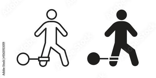 Guilty human icon solid style. Flat vector illustration.